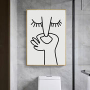 funny bathroom poster canvas print, view 6 - MRSLM