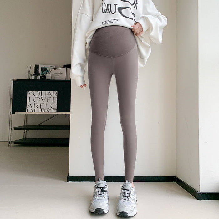 Maternity honeycomb belly support shark skin leggings, view 8 - MRSLM