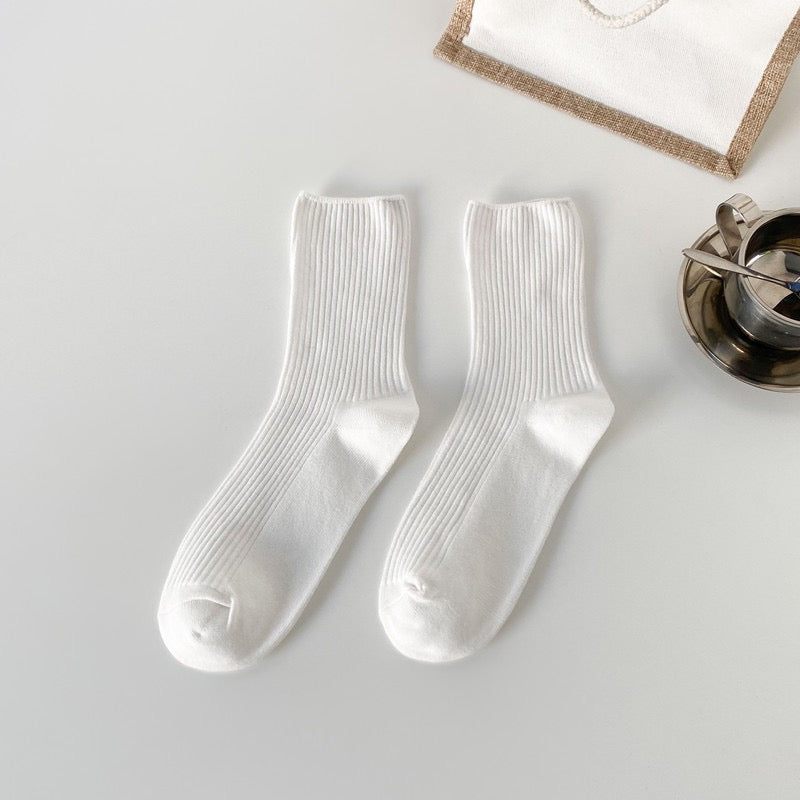 Retro solid color cotton socks, view 6 - MRSLM