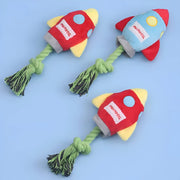 rocket plush dog chew toy, view 5 - MRSLM