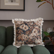jacquard floral cushion cover, view 3 - MRSLM