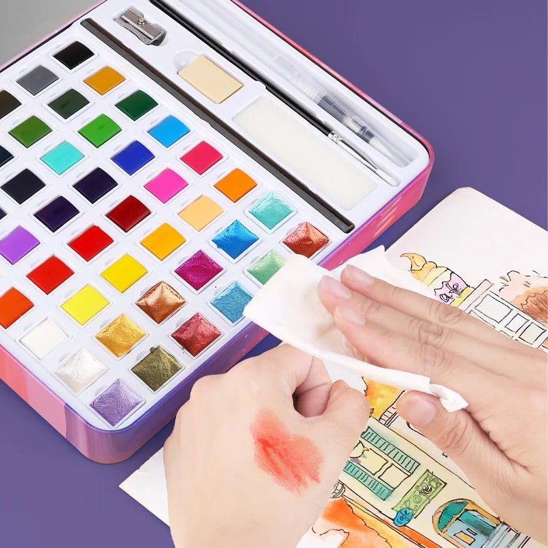 solid watercolor paint set, view 7 - MRSLM