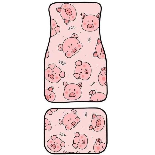 pink pig waterproof car floor mats - MRSLM