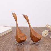 desktop wooden swan ornament, view 2 - MRSLM