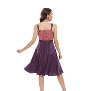 Women's pleated suspender dress, view 4 - MRSLM