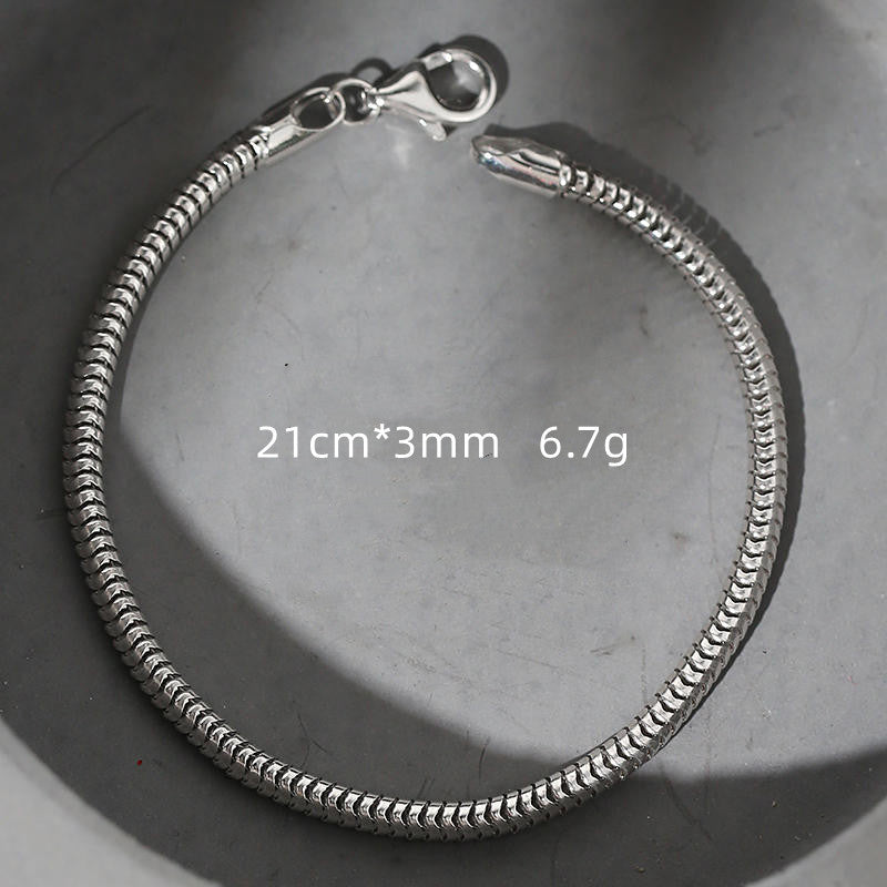 men's s925 silver chain bracelet, view 12 - MRSLM