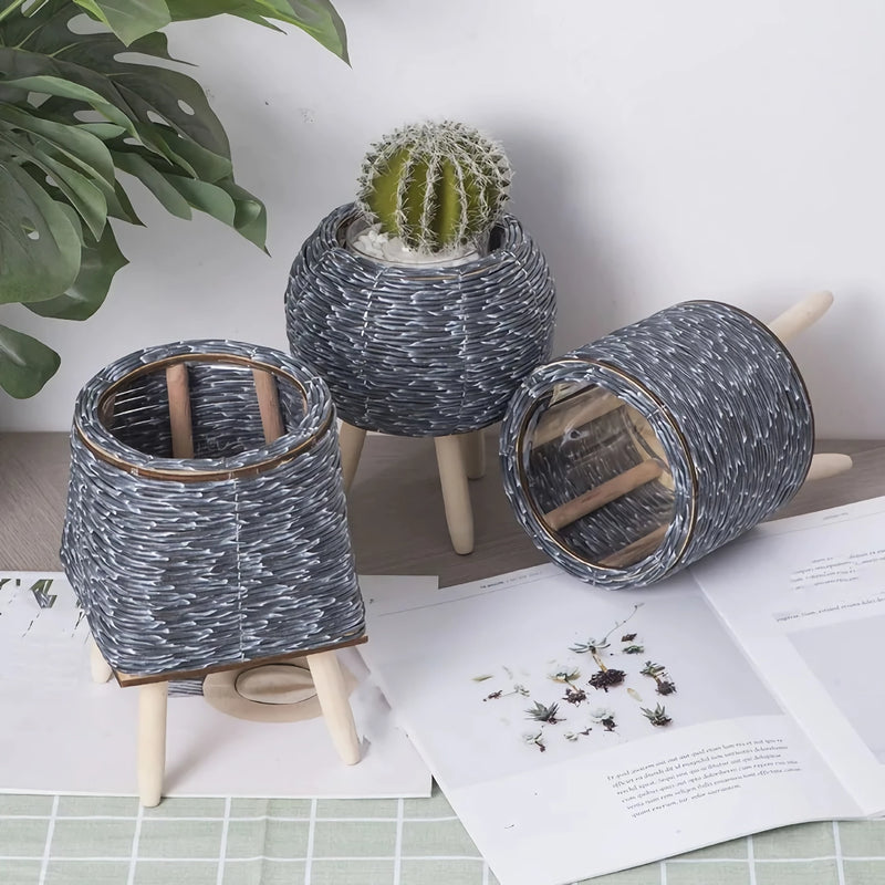nordic imitation rattan flower pot - MRSLM