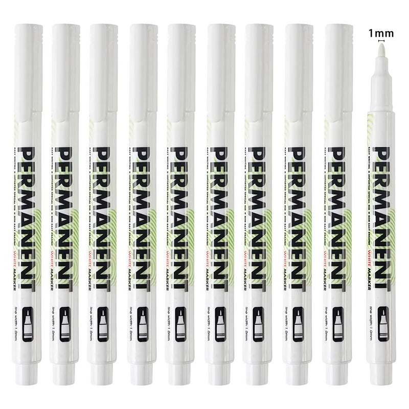 12 Pcs Waterproof Permanent Marker Pens - Perfect for Graffiti & Art Projects