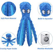 octopus chew toy for dogs, view 9 - MRSLM