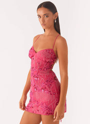 Women's sequin embroidered backless dress, view 10 - MRSLM