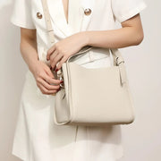 soft leather shoulder bag with scarf, view 11 - MRSLM