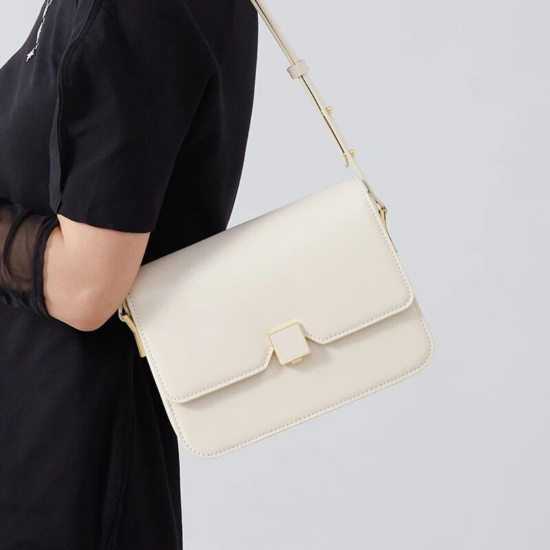 Cow leather shoulder crossbody bag, view 3 - MRSLM