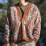 vintage printed knitted cardigan sweater - MRSLM