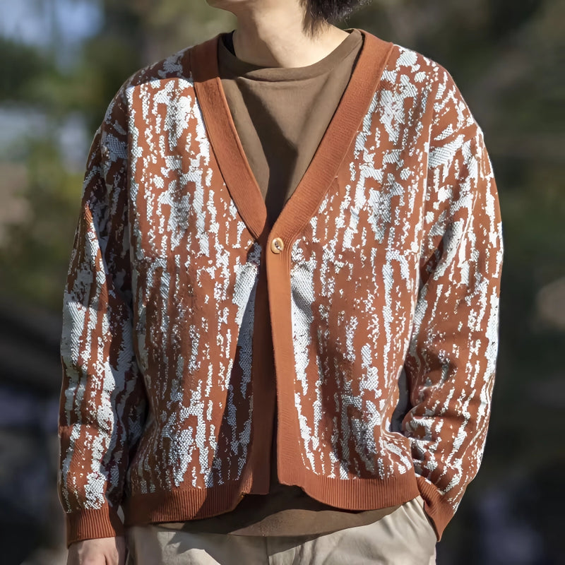 vintage printed knitted cardigan sweater - MRSLM