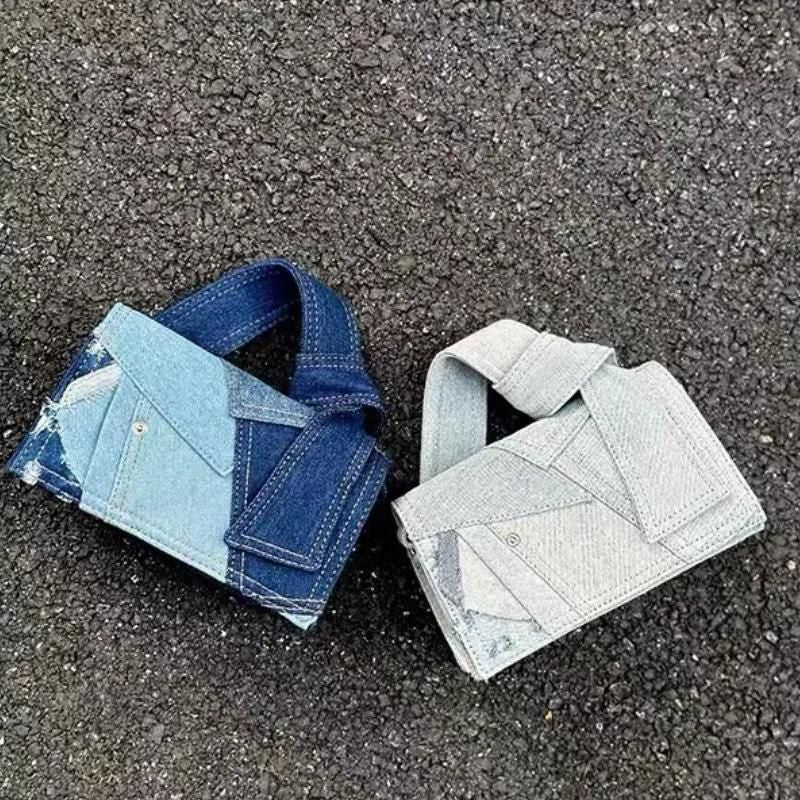 denim crossbody bag, view 7 - MRSLM