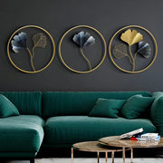 modern metal ginkgo leaf wall hanging - MRSLM