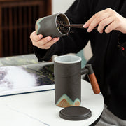 ceramic filter tea mug with lid, view 7 - MRSLM