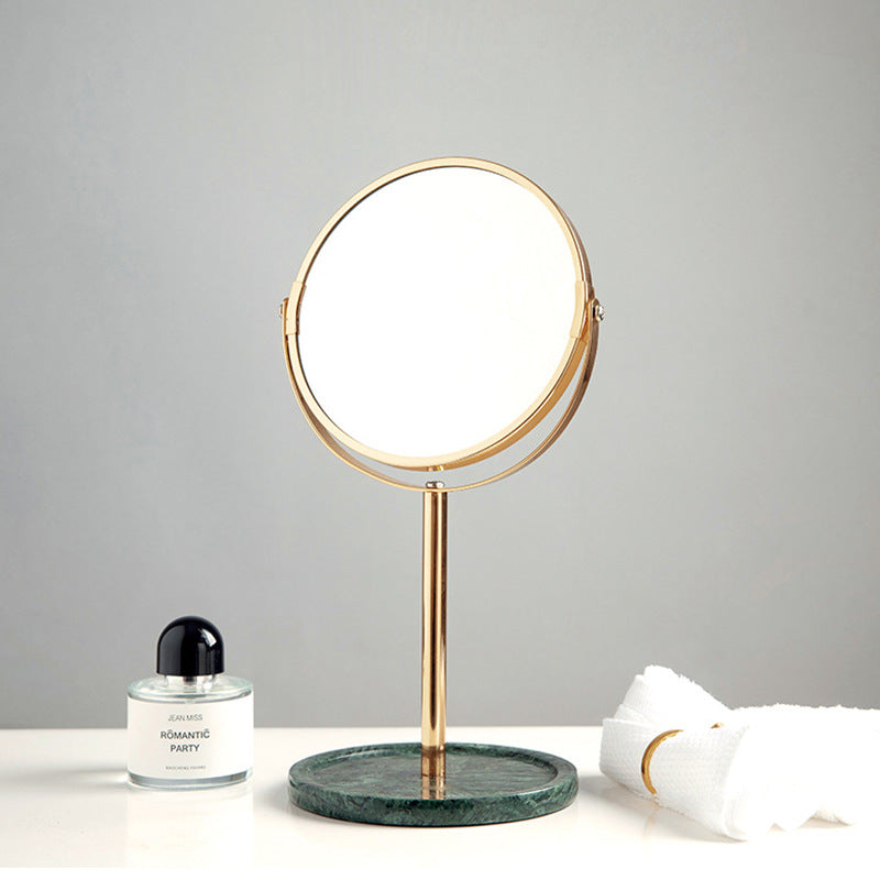 natural marble 360 rotating makeup vanity mirror, view 8 - MRSLM