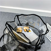transparent flap travel duffel bag, view 2 - MRSLM