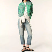printed short zipper jacket, view 3 - MRSLM