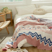 bohemian cotton throw blanket with tassels, view 5 - MRSLM