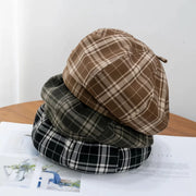 chic plaid winter beret, view 8 - MRSLM