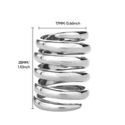 multi-layer twist stainless steel ring, view 5 - MRSLM