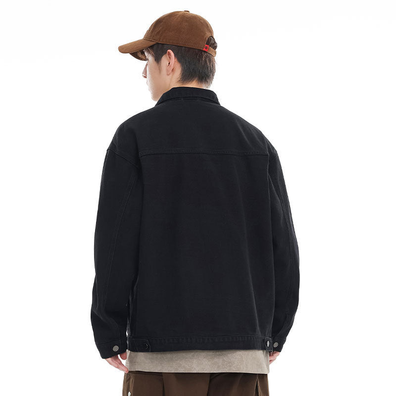 Men's washed denim jacket, view 4 - MRSLM