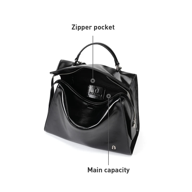 leather travel backpack, view 8 - MRSLM