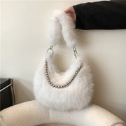 Women's fluffy plush crossbody bag, view 5 - MRSLM