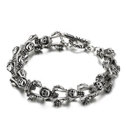 blackened steel skeleton bracelet, view 6 - MRSLM
