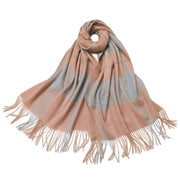 elegant plaid wool shawl, view 2 - MRSLM