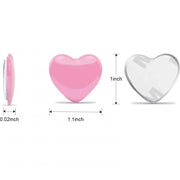 heart shaped 3d metal decal, view 8 - MRSLM