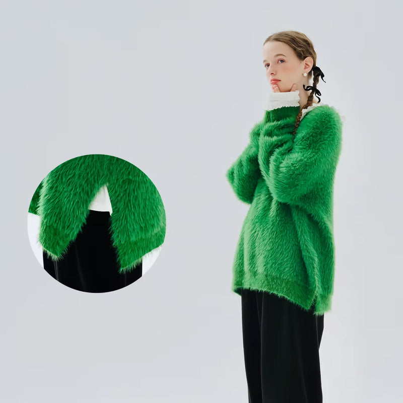 cozy autumn loose sweater, view 4 - MRSLM