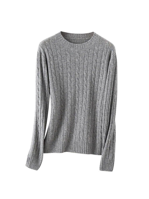 Women's wool crew neck pullover, view 3 - MRSLM