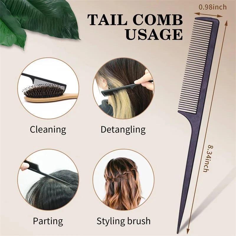 boar bristle wooden hair brush, view 7 - MRSLM