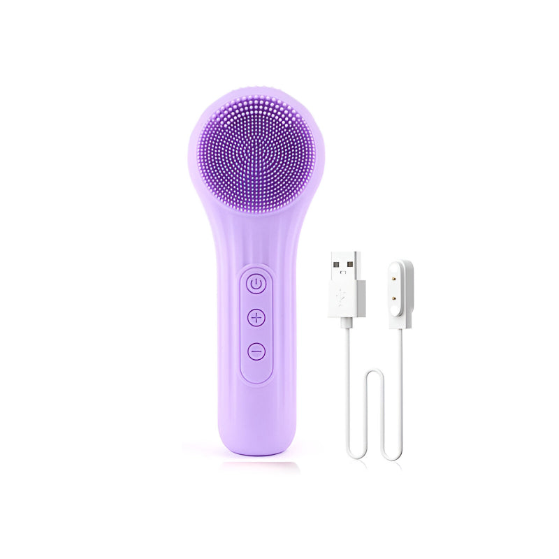 electric silicone facial cleansing brush, view 4 - MRSLM