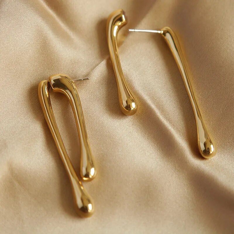 geometric drop earrings, view 8 - MRSLM