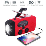 solar hand crank LED lantern, view 3 - MRSLM