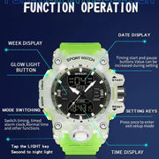 Dual display sports watch for men, view 18 - MRSLM