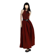 women's red vest dress, view 5 - MRSLM