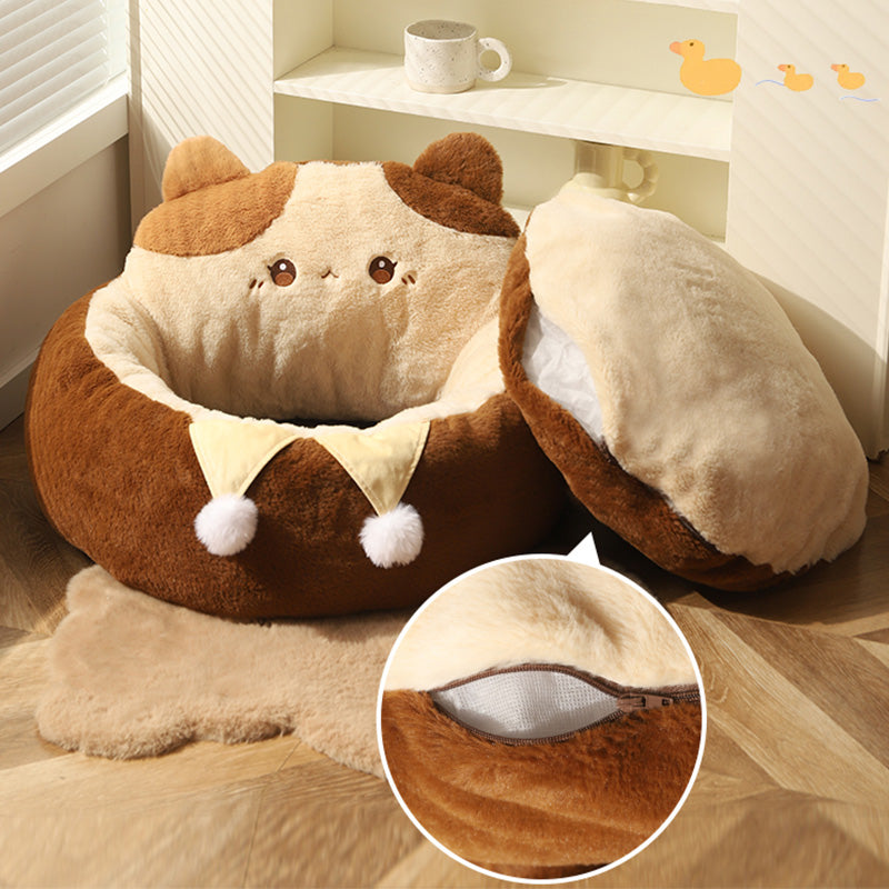 Cozy winter cat and dog bed, view 5 - MRSLM