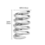 multi-layer twist stainless steel ring, view 2 - MRSLM