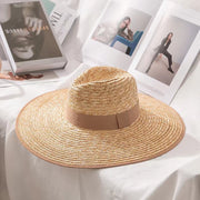 women's wide brim straw sun hat, view 3 - MRSLM