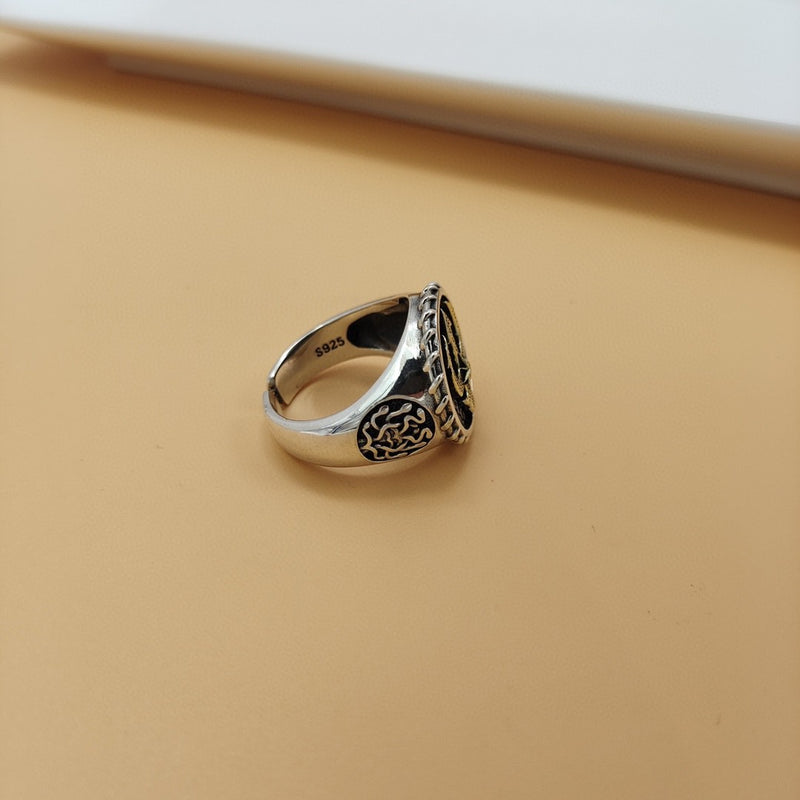 s925 silver men's boat anchor ring, view 2 - MRSLM