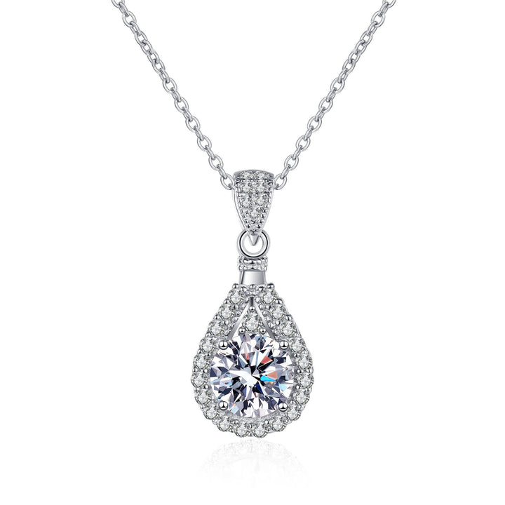 Moissanite Exquisite 925 Sterling Silver Necklace For Women