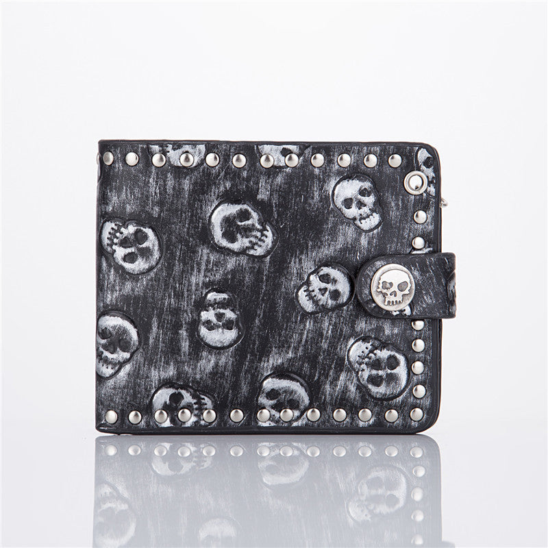 punk skull clutch wallet, view 7 - MRSLM