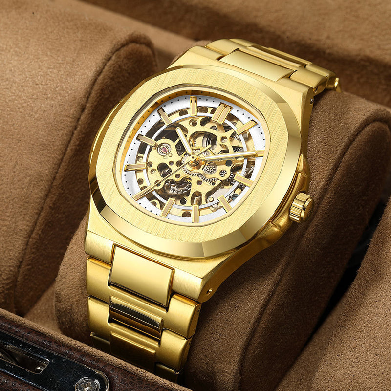Men's hollow automatic mechanical watch, view 2 - MRSLM