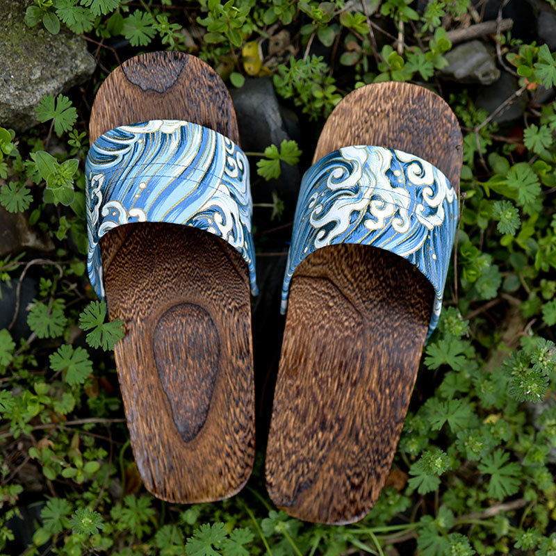 men's summer wood sole clogs - MRSLM