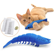 interactive cat toothbrush chew toy, view 3 - MRSLM